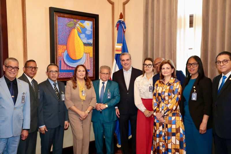 Presidente Abinader recibe comisión del Colegio Médico Dominicano