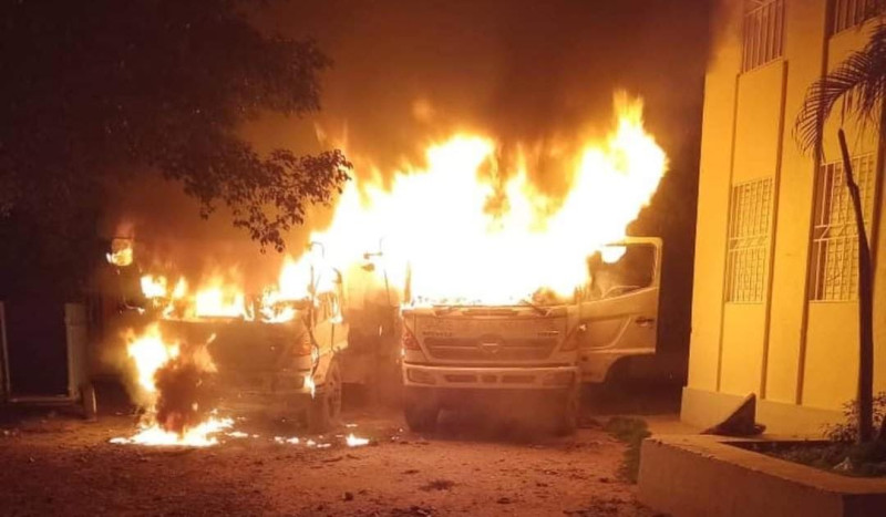 Manifestaciones en Juana Méndez, Haití: Muerto y Destrucción