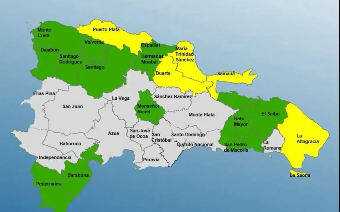 COE Mantiene Alertas en Varias Provincias ante Fuertes Lluvias