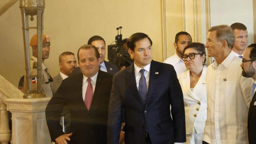 Marco Rubio se reúne con Abinader y ministros en el Palacio Nacional