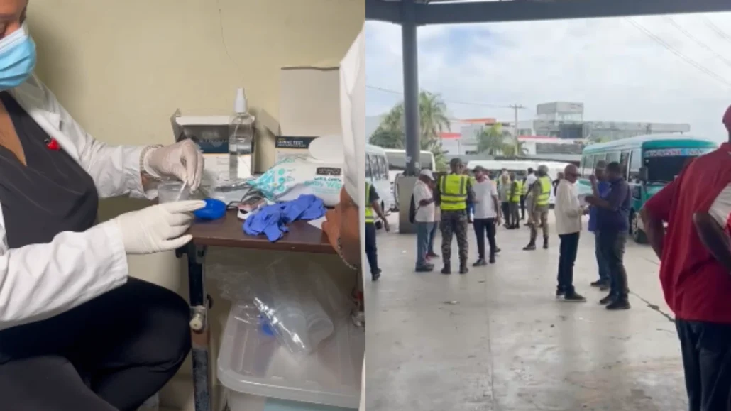 Intrant realiza operativo antidoping en la terminal de autobuses del kilómetro 9